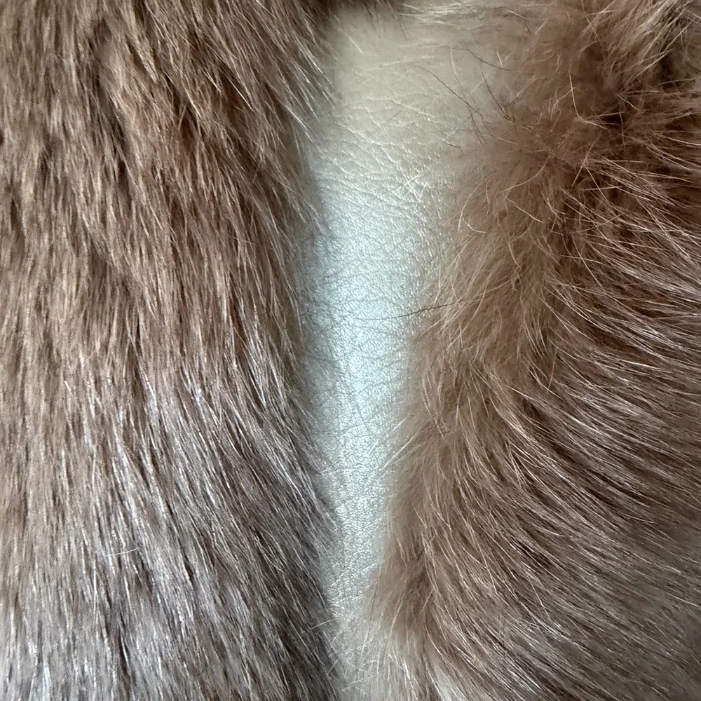 Saga leather and Furs Brown Fur Vest - Picture 9 of 10